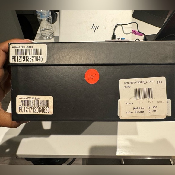 Versace Medusa heels; Black on Black; size 39 - Picture 8 of 10